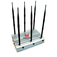 70W 2G 3G 4G WiFi Mini Portable Cellphone Jammer Indoor Using 4 Cooling Fan Inside