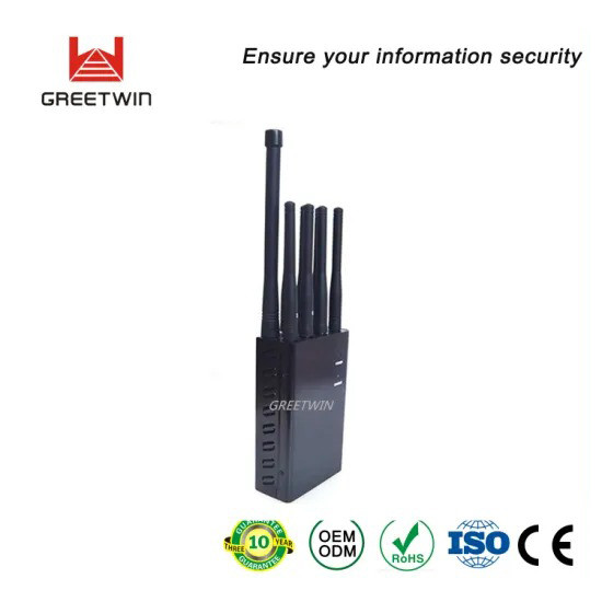 450MHz 20M 8 Antenna 2.4g 5.8g Gsm Cellphone Signal Blocker