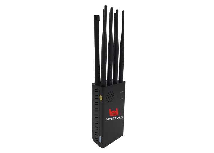 8 Antennas Cell Phone Blocking Device , Portable Signal Jammer With 3dBi High Gain Antenna