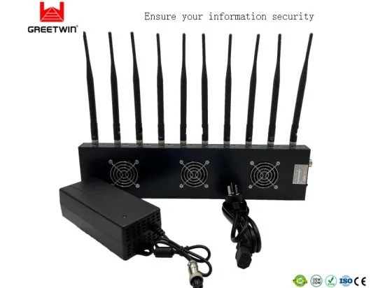 315MHz Lojack WiFi GPS Signal Blocker Jammer 10 Antennas 20W