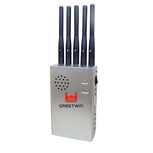 3G 4G Pocket Sized Portable Signal Jammer With Five Channels And Five Antennas