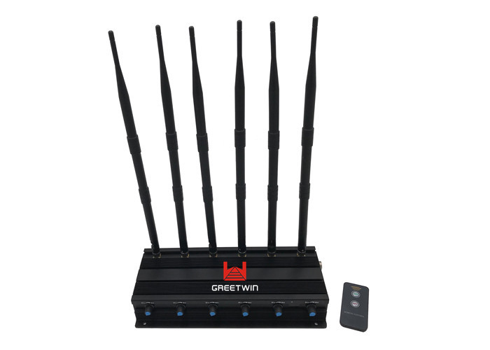6 Band 4G Cell Phone Signal Jammer with Remote Control , Adjustable Output Power
